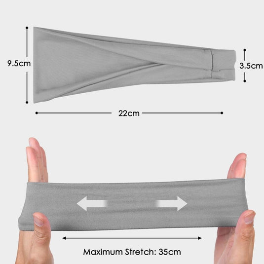 Sporthoofdbanden dames 6 stuks van elastisch katoen en polyester met zweetabsorberende stof voor yoga en hardlopen – fitnesshaarbanden – zweetbanden - happygetfit.com