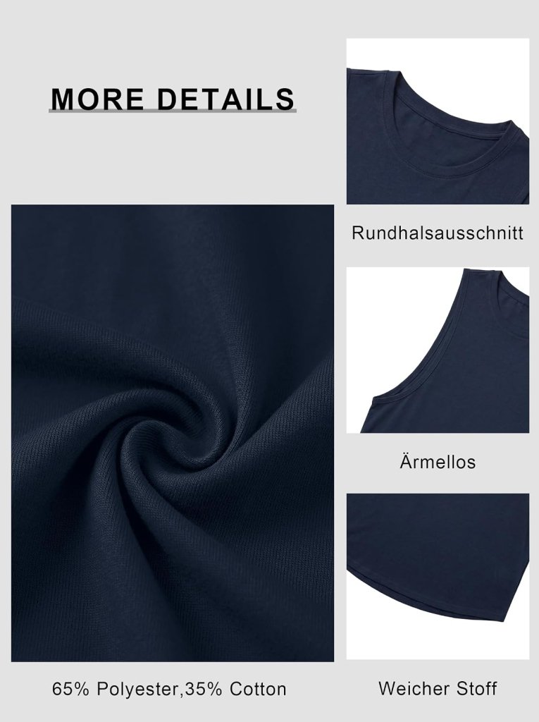 Chargez l'image dans la visionneuse de la galerie, Sportieve tanktop heren van polyester en katoen met ronde hals en brede armsgaten – fitness tanktop – bodybuilding kleding - happygetfit.com

