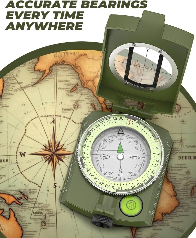 Laad afbeelding in Galerijviewer, Sportneer Kompas Wandelen Kompas Navigatie, Waterdicht Schokbestendig Militair Kompas Voor Wandelen Klimmen Fietsen Verkennen Geologie Outdoor Activiteiten - happygetfit.com
