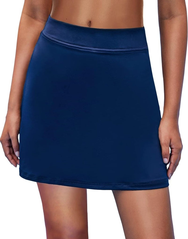 Laad afbeelding in Galerijviewer, Sportrok voor dames, tennis, hockey/golf, sportbroek, rok/skort en hoofdtelefoonaansluiting, rekbaar, winddicht, met veel kleuren - happygetfit.com
