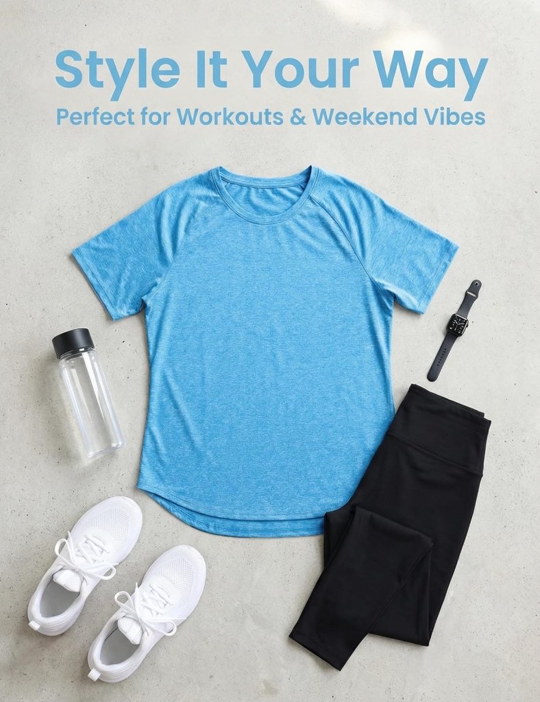 Load image into Gallery viewer, Sportshirt dames met ronde hals en raglanmouwen van sneldrogende stretchstof – hardloopshirt – trainingskleding - happygetfit.com
