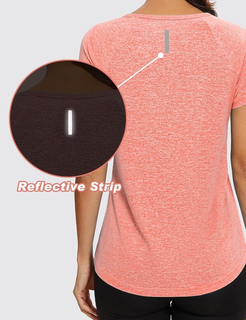Load image into Gallery viewer, Sportshirt dames met ronde hals en raglanmouwen van sneldrogende stretchstof – hardloopshirt – trainingskleding - happygetfit.com
