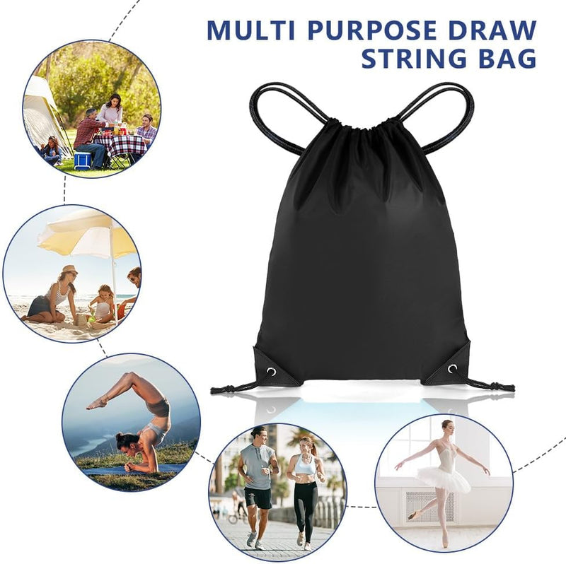 Laad afbeelding in Galerijviewer, Sporttas met trekkoord 33 x 42 cm van lichtgewicht polyester met verstelbare schouderkoorden – gymtas – zwemtas - happygetfit.com
