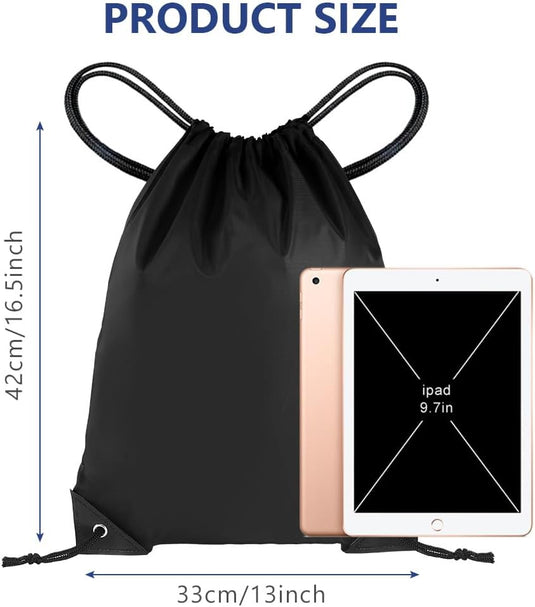 Sporttas met trekkoord 33 x 42 cm van lichtgewicht polyester met verstelbare schouderkoorden – gymtas – zwemtas - happygetfit.com
