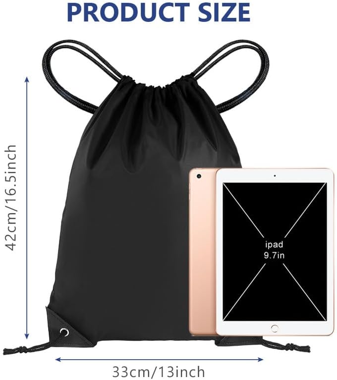 Laad afbeelding in Galerijviewer, Sporttas met trekkoord 33 x 42 cm van lichtgewicht polyester met verstelbare schouderkoorden – gymtas – zwemtas - happygetfit.com
