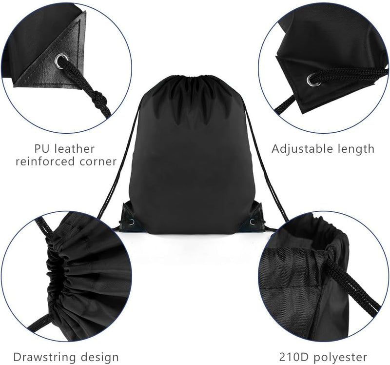 Laad afbeelding in Galerijviewer, Sporttas met trekkoord 33 x 42 cm van lichtgewicht polyester met verstelbare schouderkoorden – gymtas – zwemtas - happygetfit.com
