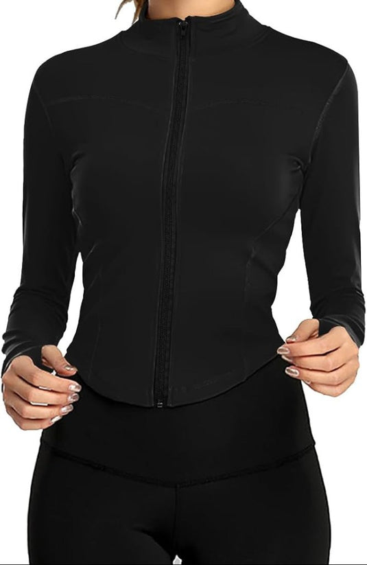 Sporttop dames met korte mouwen en ritssluiting in aansluitend cropped model voor yoga en fitness – trainingsshirt – yogakleding - happygetfit.com