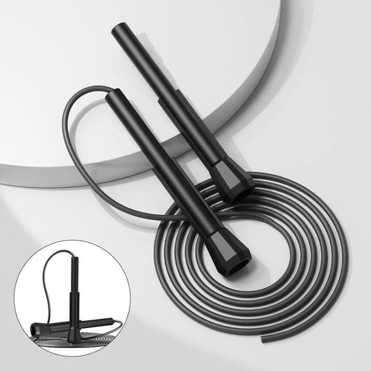 Springtouwen 4 stuks verstelbaar tot 280 cm met antislip handgrepen voor fitness en conditietraining – speedrope – touwspringen - happygetfit.com
