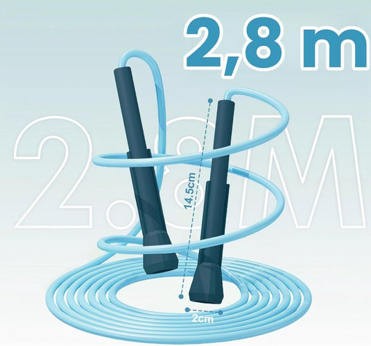 Springtouwen 4 stuks verstelbaar tot 280 cm met antislip handgrepen voor fitness en conditietraining – speedrope – touwspringen - happygetfit.com