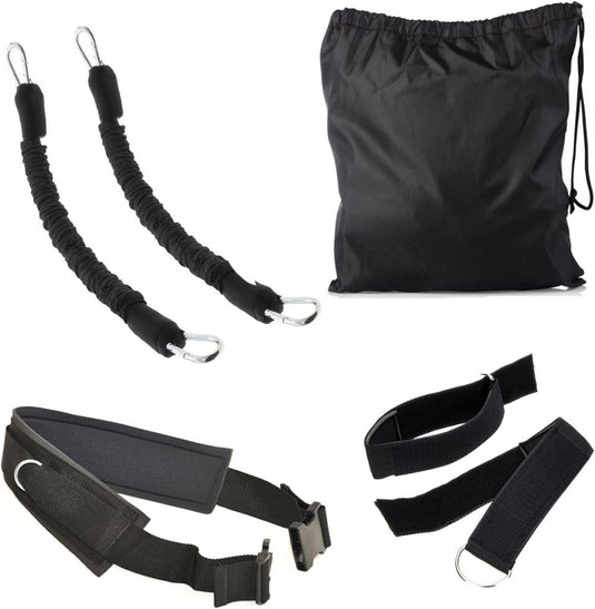 Springtrainer weerstandsband set met verstelbare gordel - happygetfit.com