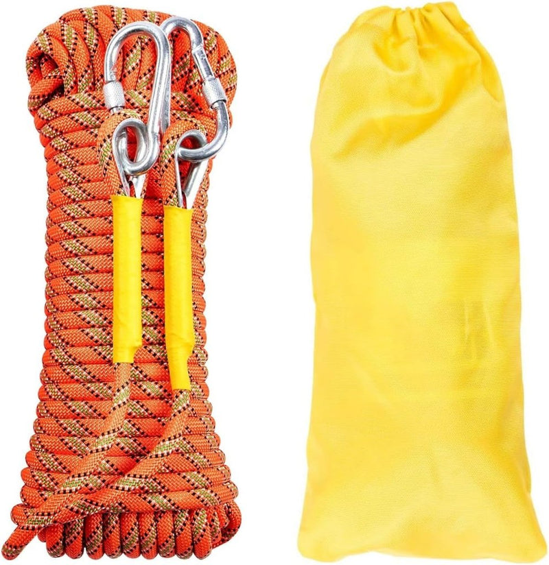 Laden Sie das Bild in Galerie -Viewer, Statisch outdoor touw 10 m x 8 mm – nylon touw met 2 stalen haken voor camping en survival - happygetfit.com
