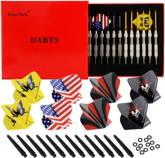Steel Tip Darts, Brass Barrels Stainless Needle - happygetfit.com