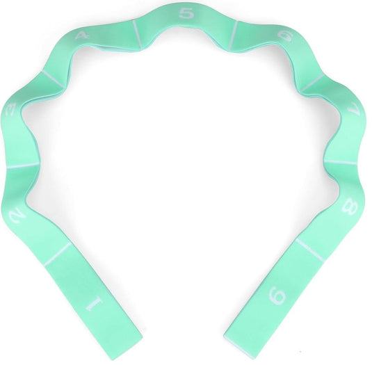 Stretchband met 9 lussen voor yoga en fitness - happygetfit.com