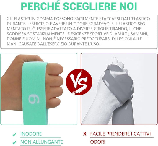 Stretchband met 9 lussen voor yoga en fitness - happygetfit.com