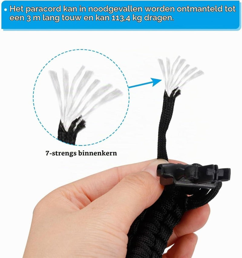 Carica immagine in Galleria Viewer, Survival paracord armband 25 cm gevlochten met gesp – outdoor armband – camping accessoires - happygetfit.com
