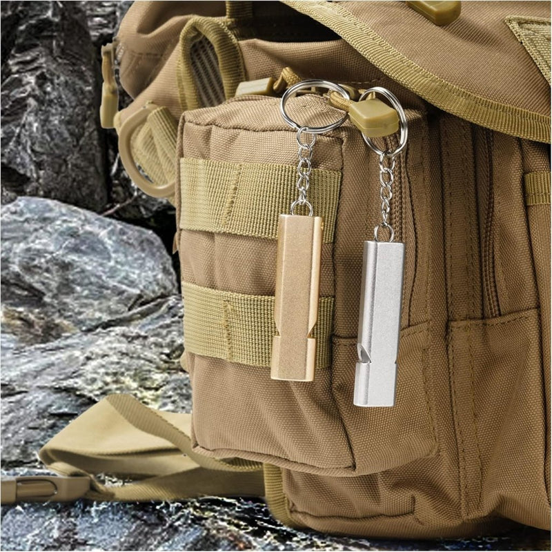 Charger l’image dans la visionneuse de galerie, Survivalfluitjes 5 stuks van aluminium met dubbele luchtbuis en sleutelhanger tot 120 dB – noodfluitjes – signaalfluitjes - happygetfit.com
