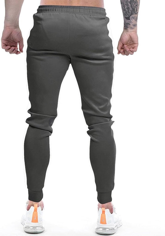 Suwangi Joggingbroek voor heren, fitnesssportbroek, joggingbroek, sweatpants, strepen, slim fit, vrijetijdsbroek - happygetfit.com
