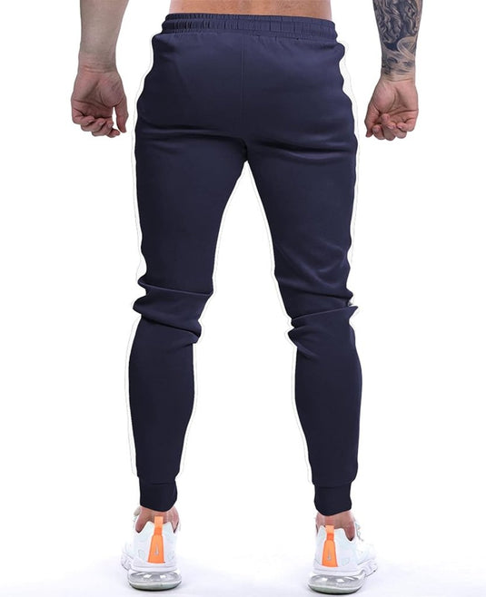 Suwangi Joggingbroek voor heren, fitnesssportbroek, joggingbroek, sweatpants, strepen, slim fit, vrijetijdsbroek - happygetfit.com
