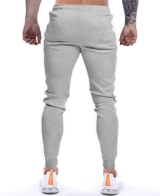 Suwangi Joggingbroek voor heren, fitnesssportbroek, joggingbroek, sweatpants, strepen, slim fit, vrijetijdsbroek - happygetfit.com