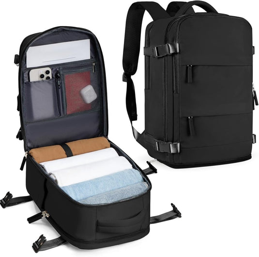 SZLX Grote Reisrugzak Voor Vrouwen,Draagbare Rugzak Voor Mannen,Wandelrugzak,Waterdichte Buitensportrugzak,Casual Daypack,Schooltas,14 duimlaptopcompartiment Met Schoencompartiment - happygetfit.com