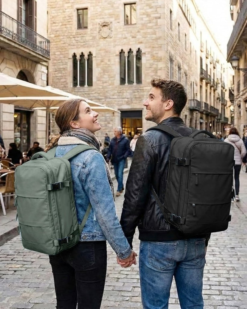 Laad afbeelding in Galerijviewer, SZLX Grote Reisrugzak Voor Vrouwen,Draagbare Rugzak Voor Mannen,Wandelrugzak,Waterdichte Buitensportrugzak,Casual Daypack,Schooltas,14 duimlaptopcompartiment Met Schoencompartiment - happygetfit.com
