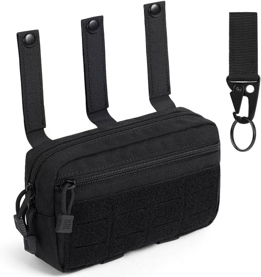 Tactische MOLLE opbergtas 20 x 12 x 5 cm van slijtvast 600D Oxford met meerdere vakken en riembevestiging – uitrustingstas – outdooraccessoires - happygetfit.com