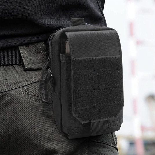 Tactische MOLLE opbergtas 20 x 12 x 5 cm van slijtvast 600D Oxford met meerdere vakken en riembevestiging – uitrustingstas – outdooraccessoires - happygetfit.com