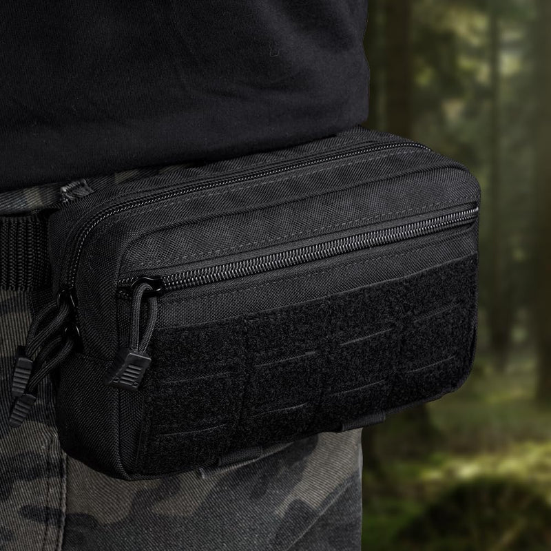 Laad afbeelding in Galerijviewer, Tactische MOLLE opbergtas 20 x 12 x 5 cm van slijtvast 600D Oxford met meerdere vakken en riembevestiging – uitrustingstas – outdooraccessoires - happygetfit.com

