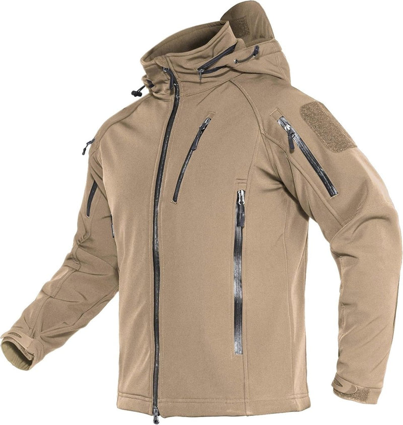 Load image into Gallery viewer, TACVASEN Softshell Herenjack Waterafstotend Militair Jack Warm Outdoorjack met Meerdere Ritszakken - happygetfit.com
