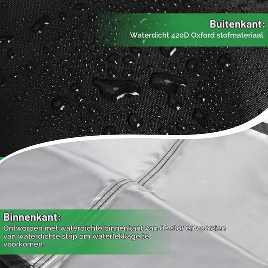 Tafeltennis beschermhoes 160 x 70 x 165 cm van 420D Oxford met ritssluiting en gespen – pingponghoes – tafelbescherming - happygetfit.com