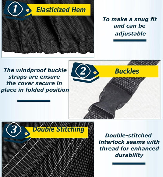 Tafeltennistafel beschermhoes van 600D polyester voor opvouwbare en platte tafels – tafeltennisbescherming – pingpongafdekking - happygetfit.com