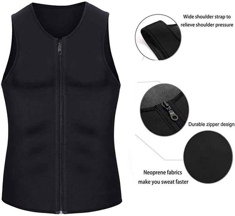 Laad afbeelding in Galerijviewer, Tank Sauna Vest Absorbeert voor Gewichtsverlies Shapewear, Vetverbranding voor Gewichtsverlies Body Shaper, Bodybuilding, Gym Running Sportvest - happygetfit.com
