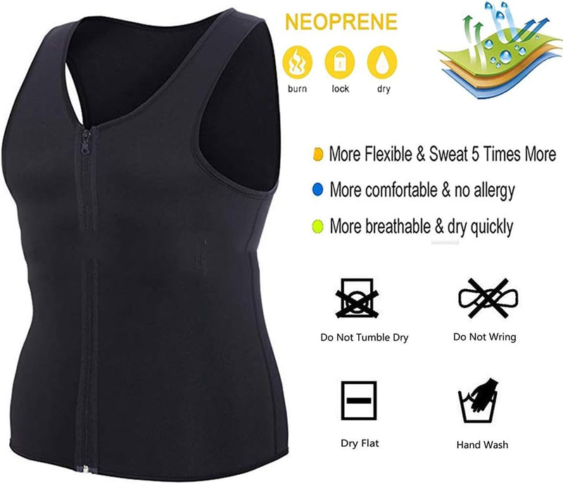 Laad afbeelding in Galerijviewer, Tank Sauna Vest Absorbeert voor Gewichtsverlies Shapewear, Vetverbranding voor Gewichtsverlies Body Shaper, Bodybuilding, Gym Running Sportvest - happygetfit.com
