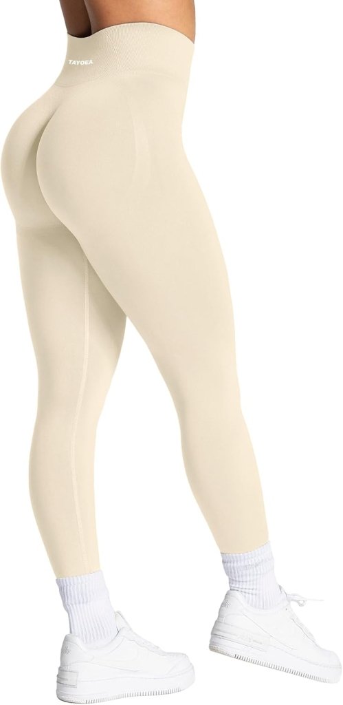 TAYOEA Compressie Sportlegging voor dames Yoga Lange Slim Fit Fitness Gymbroek Ondoorzichtige Scrunch Butt Yogabroek Naadloos Push-up Hoge taille Workout Fitness Jogging - happygetfit.com