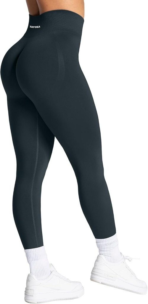 TAYOEA Compressie Sportlegging voor dames Yoga Lange Slim Fit Fitness Gymbroek Ondoorzichtige Scrunch Butt Yogabroek Naadloos Push-up Hoge taille Workout Fitness Jogging - happygetfit.com