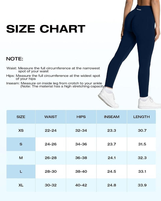 TAYOEA Compressie Sportlegging voor dames Yoga Lange Slim Fit Fitness Gymbroek Ondoorzichtige Scrunch Butt Yogabroek Naadloos Push-up Hoge taille Workout Fitness Jogging - happygetfit.com