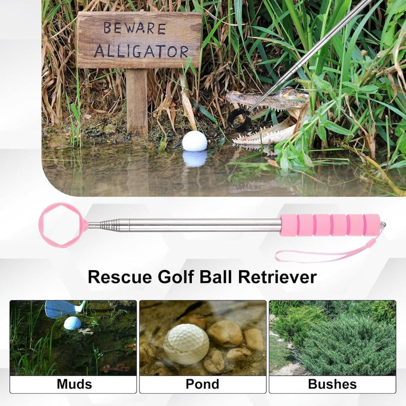 Laden Sie das Bild in Galerie -Viewer, Telescopische golfbal retriever 43-274 cm van roestvrij staal – golfbalvanger – golf accessoires - happygetfit.com
