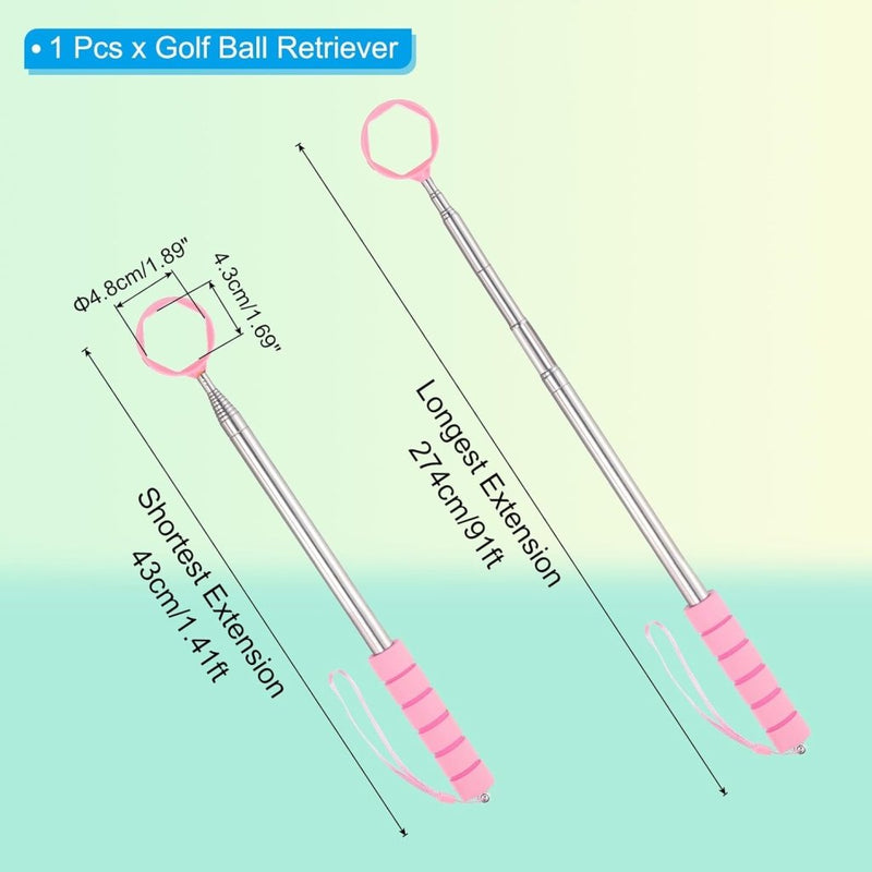 Laden Sie das Bild in Galerie -Viewer, Telescopische golfbal retriever 43-274 cm van roestvrij staal – golfbalvanger – golf accessoires - happygetfit.com
