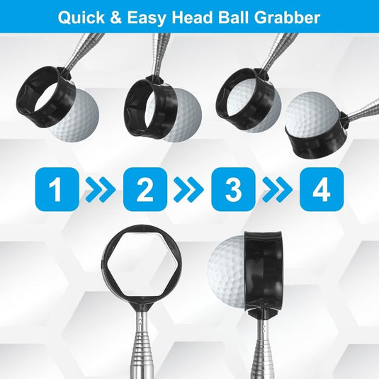 Telescopische golfbal retriever 43-274 cm van roestvrij staal – golfbalvanger – golf accessoires - happygetfit.com