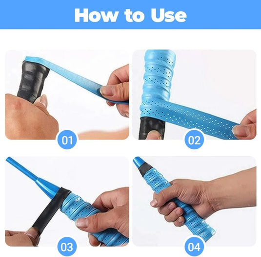 Tennis gripband set 4 stuks multicolor - happygetfit.com