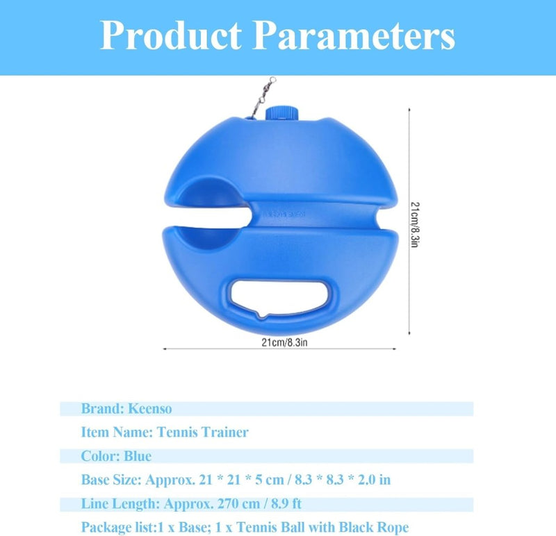 Load image into Gallery viewer, Tennis trainer met reboundbal en basis blauw - happygetfit.com

