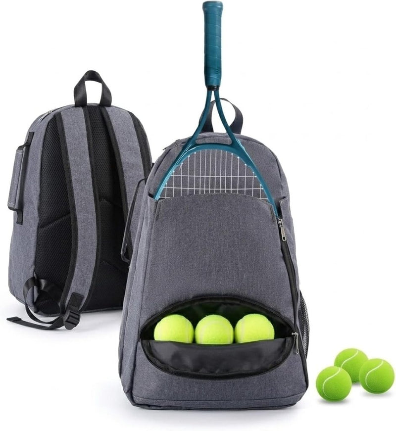 Laden Sie das Bild in Galerie -Viewer, Tennisrugzak met schoenenvak donkergrijs - happygetfit.com
