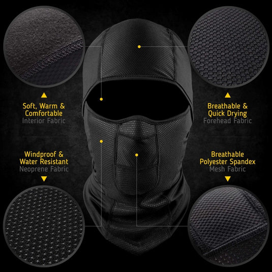 The Friendly Swede Balaclava Face Mask Men, Black Ski Mask for Men, Ski Mask for Women (Standard/Nordic/Arctic) - happygetfit.com