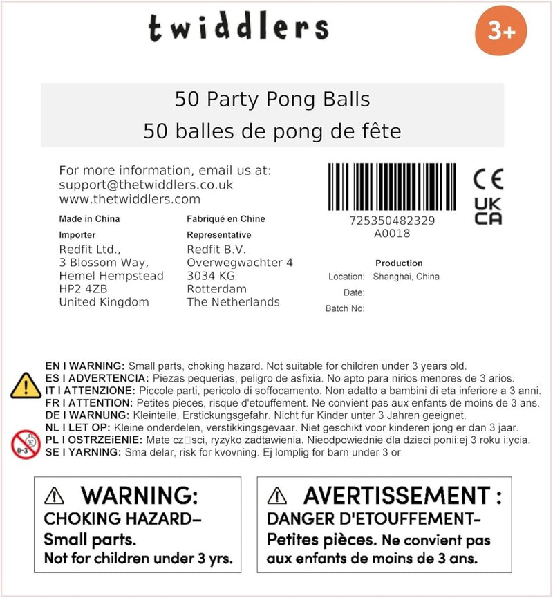Laad afbeelding in Galerijviewer, THE TWIDDLERS - Witte pingpongballen voor bierpong, tafeltennis, feestspellen, kunst en ambachten - happygetfit.com
