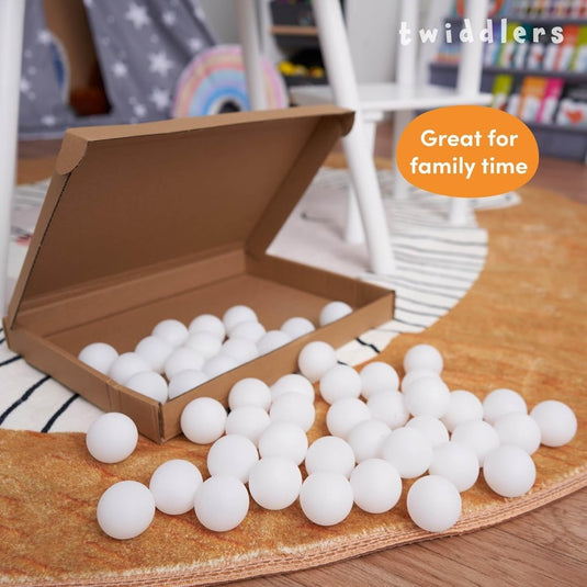 THE TWIDDLERS - Witte pingpongballen voor bierpong, tafeltennis, feestspellen, kunst en ambachten - happygetfit.com