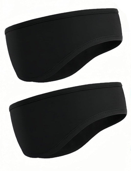 Thermische sporthoofdbanden 2 stuks van elastisch fleece met oorbescherming voor hardlopen fietsen en skiën – winterhoofdband – oorwarmers - happygetfit.com