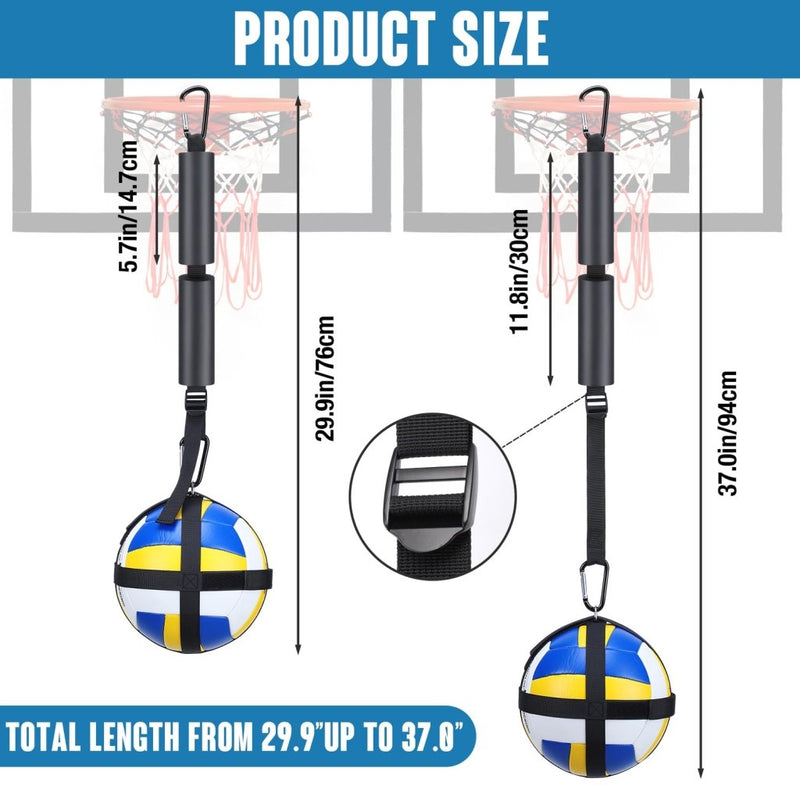 Laad afbeelding in Galerijviewer, TOBWOLF Volleyball Spike Trainer, Elastic Self-Training Volleyballs Resistance Band, Volleyball Equipment Training Aid Improves Serving, Jumping, Arm Swing Mechanics and Spiking Power - happygetfit.com
