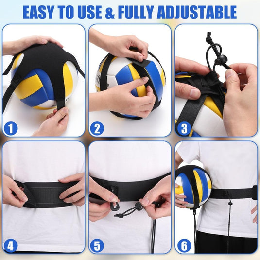 TOBWOLF Volleyball Spike Trainer, Elastic Self-Training Volleyballs Resistance Band, Volleyball Equipment Training Aid Improves Serving, Jumping, Arm Swing Mechanics and Spiking Power - happygetfit.com