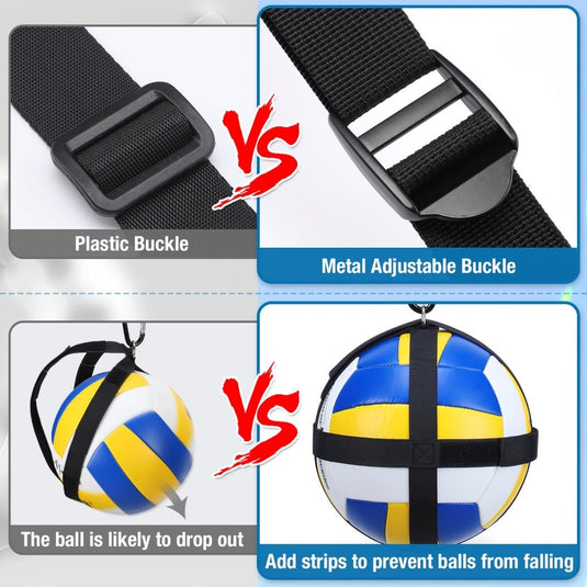TOBWOLF Volleyball Spike Trainer, Elastic Self-Training Volleyballs Resistance Band, Volleyball Equipment Training Aid Improves Serving, Jumping, Arm Swing Mechanics and Spiking Power - happygetfit.com