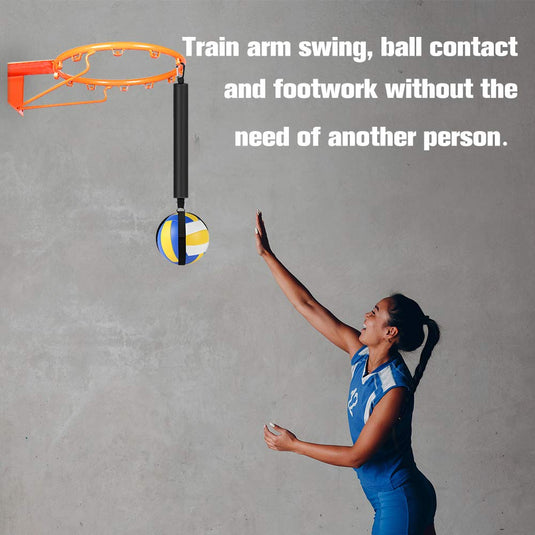 TOBWOLF Volleyball Spike Trainer, Elastic Self-Training Volleyballs Resistance Band, Volleyball Equipment Training Aid Improves Serving, Jumping, Arm Swing Mechanics and Spiking Power - happygetfit.com